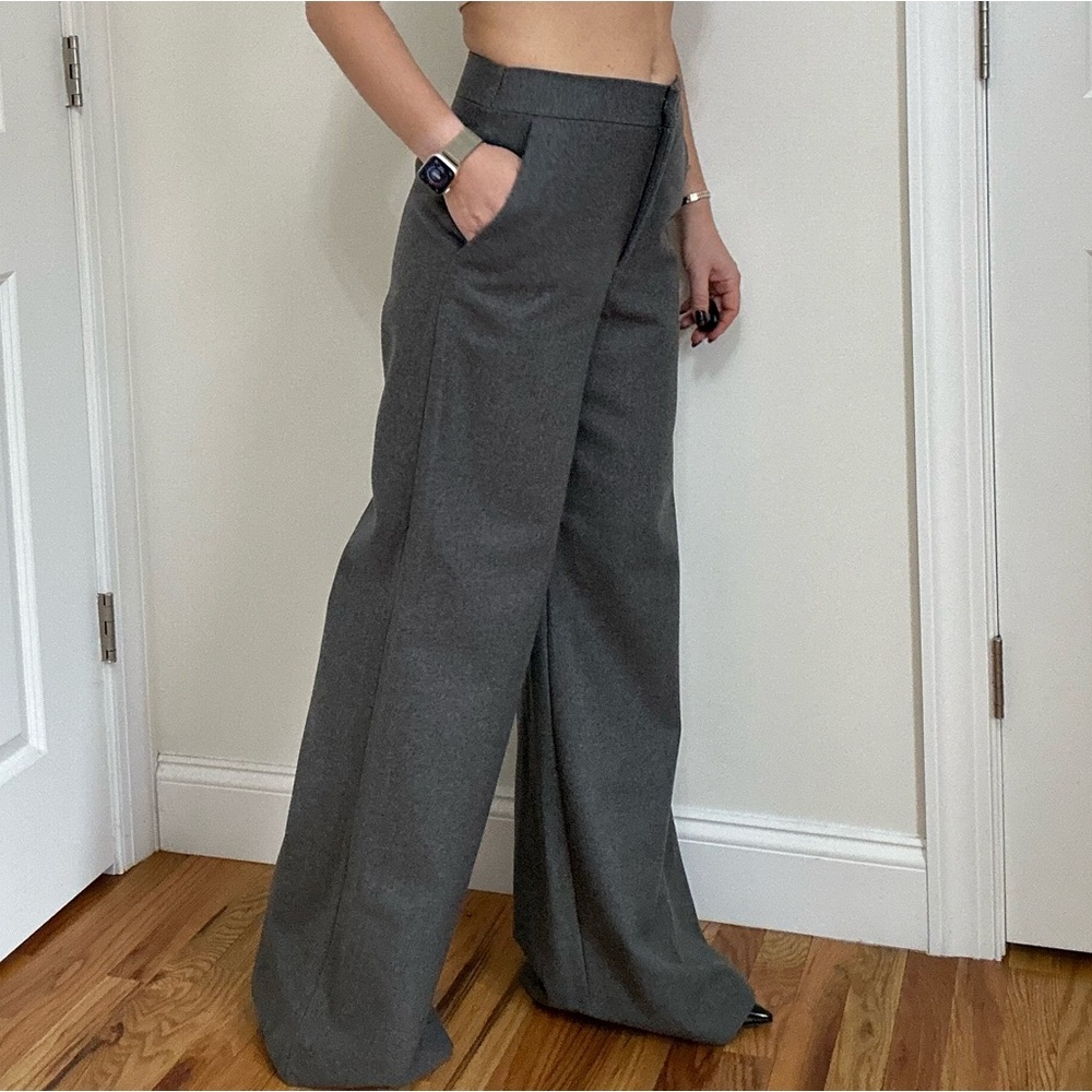 Zara Gray Wide Leg Pants - Picture 10 of 15